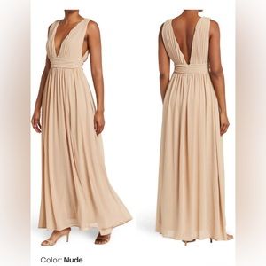 Love by Design Athen Plunging V-Neck Maxi Dress